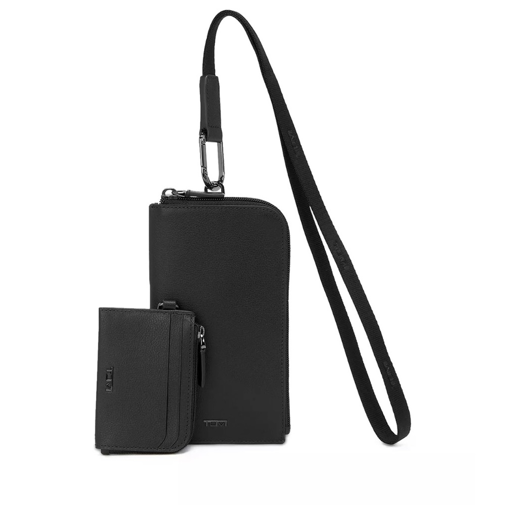 TUMI Leather Card Phone Pouch Case